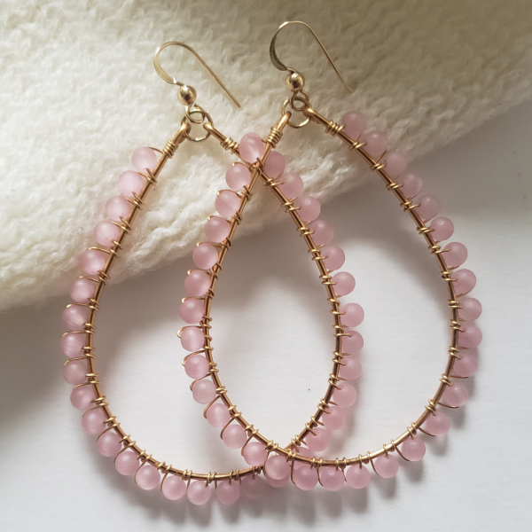 PINK WIRED HOOPS 2