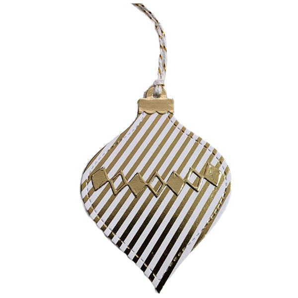 Opulence Striped Bell tag by GEM Designs, LLC