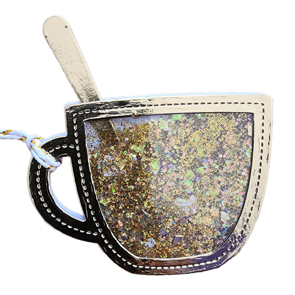 The Gold Foil Mug Coffee with lots of sparkle