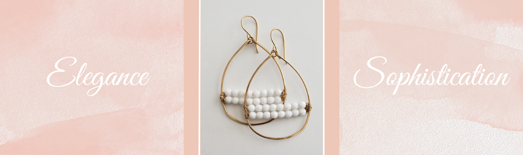 Elegant White Wire-wrapped Hoops that can be purchased at http://gemdesignsllc.com