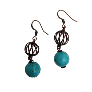 Turquoise Dangle Earrings Handmade