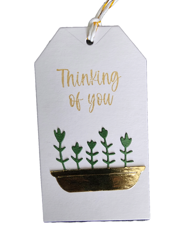 GOLD FOIL THINKING OF YOU TAG 1