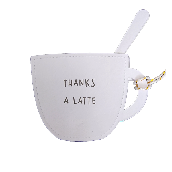 WHITE THANKS A LATTE MUG TAG 2